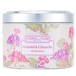 Carroll & Chan Vela en Lata 100% de Cera de Abejas - Geraniol & Citronella (8x6) cm