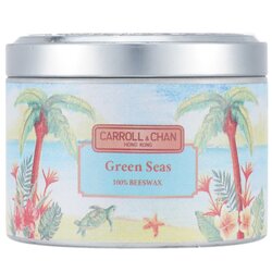 The Candle Company (Carroll & Chan) 100% Beeswax Tin Candle - Green Seas (8x6) cm
