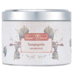 Carroll & Chan Vela en Lata 100% de Cera de Abejas - Sampaguita (8x6) cm