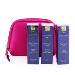 Estee Lauder Pure Color Envy Sculpting Lipstick Trio (# 260, # 280, # 340) 3pcs+1bag
