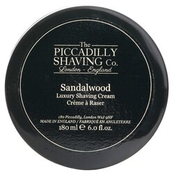 The Piccadilly Shaving Co. Sandalwood Luxury Shaving Cream 180g/6oz