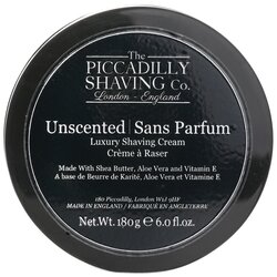 The Piccadilly Shaving Co. Unscented Luxury Shaving Cream 180g/6oz