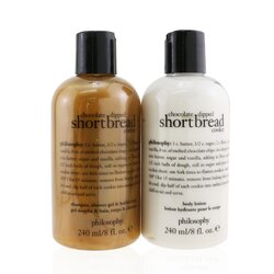 Philosophy Chocolate-Dipped Shortbread Cookie 2-Pieces Gift Set: Shampoo, Shower Gel & Bubble Bath 240ml + Body Lotion 240ml (Box Slightly Damaged) 240ml/8oz