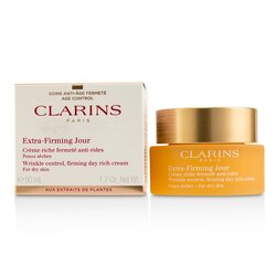 Clarins Extra-Firming Jour Crema de Día Rica Reafirmante, Control de Arrugas - Para Piel Seca 50ml/1.7oz