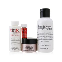 Philosophy Ultimate Age-Defying Set (Repair & Rejuvenate): Facial Wash 120ml + Serum 25ml + Activator 2ml + Cream SPF 30 15ml (Exp. Date 04/2021) 4pcs