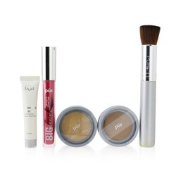 PUR (PurMinerals) Best Sellers Kit (5 Piece Beauty To Go Collection) (1x Powder, 1x Primer, 1x Bronzer, 1x Mascara, 1x Brush) - # Light Tan (Exp. Date 02/2021) 5pcs