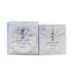 Kose Sekkisei Snow CC Powder SPF14 (Case + Refill) - # 01 Moderately Light (Natural Tone) 8g/0.28oz