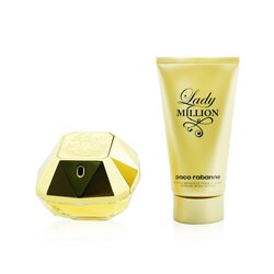 出色 Lady Million Coffret: Lady Million Eau De Parfum Spray 50ml/1.7oz + Sensual Body Lotion 75ml/2.5oz 2pcs