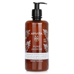 Apivita Pure Jasmine Gel de Ducha con Aceites Esenciales - Ecopack 500ml/16.9oz