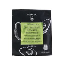 艾蜜塔 Express Beauty Tissue Face Mask with Avocado (Moisturizing & Soothing) 6x10ml/0.34oz