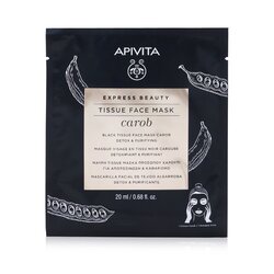 Apivita Express Beauty Black Tissue Face Mask with Carob (Detox & Purifying) 6x20ml/0.68oz
