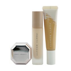 Fenty Beauty by Rihanna Pro Filt'R Hydrating Complexion Kit: Foundation 32ml + Primer 32ml + Instant Retouch Setting Powder 7.8g - #190 (Box Slightly Damaged) 3pcs
