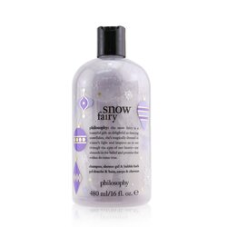 פילוסופי Snow Fairy Shampoo, Shower Gel & Bubble Bath שמפו, ג'ל רחצה וקצף אמבט 480ml/16oz
