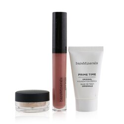 貝茗 Primer, Finishing Powder & Lip Lacquer Trio Set 3pcs
