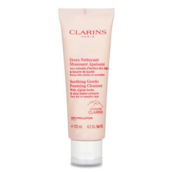 Clarins Limpiador Espumoso Suave Calmante con Extractos de Hierbas Alpinas & Manteca de Karité - Piel Muy Seca o Sensible 125ml/4.2oz