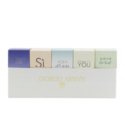 Giorgio Armani Miniature Coffret: Si EDP 7ml, Acqua Di Gioia EDP 5ml, Code Femme EDT 3ml, Acqua Di Gio EDP 5ml, Emporio Armani Because It's You EDP 7ml 5pcs