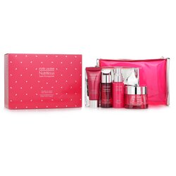 Estee Lauder Nutritious Super-Pomegranate Nourish All Night Set: Crema de Noche + Loción Lechosa + Bruma Loción Intensa + Espuma Limpiadora... 4pcs+2bags