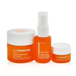 Ole Henriksen Let's Get Luminous Brightening Essentials Set: Truth Serum 15ml + C-Rush Gel Creme 35ml + Eye Creme 7ml 3pcs