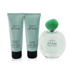 Giorgio Armani Acqua Di Gioia Coffret: Eau De Parfum Spray 50ml/1.7oz + Gel de Ducha 75ml/2.5oz + Loción Corporal 75ml/2.5oz 3pcs