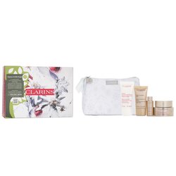 Clarins Nutri-Lumiere Collection: Day Cream 50ml+ Night Cream 15ml+ Treatment Essence 10ml+ Hand & Nail Treatment Cream 30ml+ Bag 4pcs+1bag