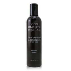 John Masters Organics 2-in-1 Shampoo & Conditioner For Dry Scalp with Zinc & Sage 236ml/8oz