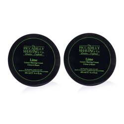 The Piccadilly Shaving Co. Lime Luxury Shaving Cream Duo Pack 2x180g/6oz