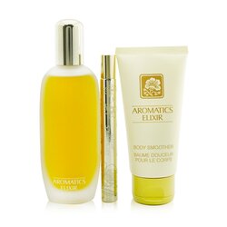 Clinique Aromatics Elixir Riches Coffret: Parfum Spray 100ml/3.4oz + Body Smoother 75ml/2.5oz + Parfum Spray 10ml/0.34oz 3pcs