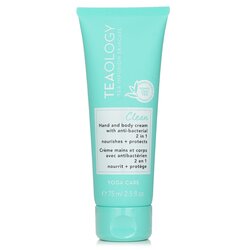 Teaology Yoga Care Clean 2 in 1 Anti Bacterial Hand & Body Cream 75ml/2.5oz
