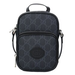 グッチ Gucci インターロッキング G ミニ ショルダーバッグ Black