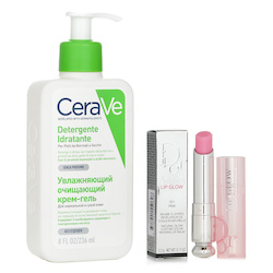 001 Pink (With box from Seasonal Set) 3.2g X CeraVe Hydrating Cleanser For Normal to Dry Skin (With Pump) 236ml