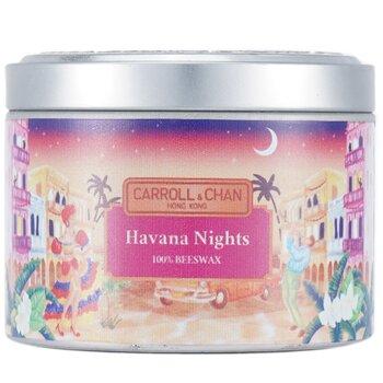Vela en Lata 100% de Cera de Abejas - Havana Nights  (8x6) cm