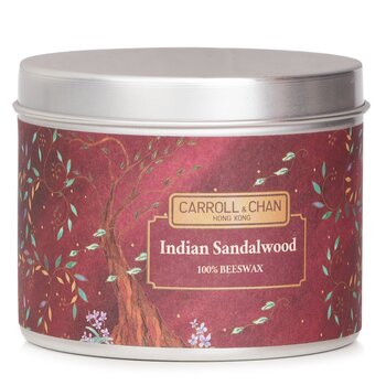 Vela en Lata 100% de Cera de Abejas - Indian Sandalwood  (8x6) cm