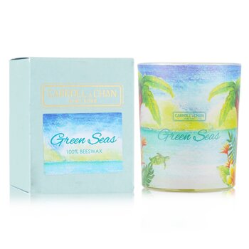 Vela en Vaso Votivo 100% de Cera de Abejas - Green Seas  65g/2.3oz