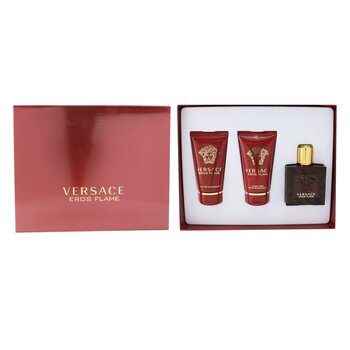 Eros Flame Coffret: Eau De Parfum Spray 50ml/1.7oz +Perfumed Shower Gel 50ml/1.7oz + After Shave Balm 50ml/1.7oz  3pcs