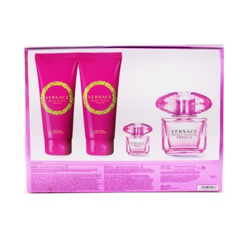 Bright Crystal Absolu Coffret: Eau De Parfum Spray 90ml + Body Lotion 100ml +Eau De Parfum 5ml + Shower Gel 100ml 4pcs