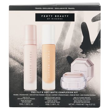 Pro Filt'R Soft Matte Complexion Kit: Foundation 32ml + Primer 32ml + Instant Retouch Setting Powder 7.8g  3pcs