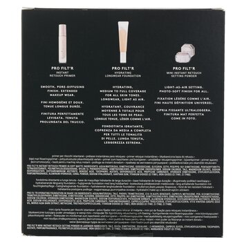 Pro Filt'R Hydrating Complexion Kit: Foundation 32ml + Primer 32ml + Instant Retouch Setting Powder 7.8g  3pcs