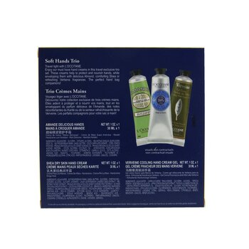 Soft Hands Trio: Almond Delicious Hands 30ml + Shea Butter Hand Cream 30ml + Verbena Cooling Hand Cream Gel 30ml  3x 30ml1oz