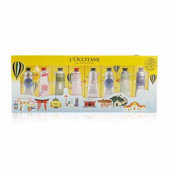 Provence Around The World Hand Cream Kit Of 8: (2xShea Butter + 1x Rose, Cherry Blossom, Lavender, Peony, Almond, Verbena) 30ml/1oz  8x30ml/1oz