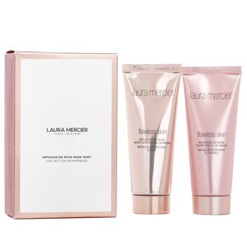 Set Infusion De Rose Mask Duet: 1x Flawless Skin Infusion De Rose Mascarilla Brillo Hidratante - 75g/2.5oz + 1x Flawless Skin Infusion De Rose Mascarilla de Arcilla Purificante - 75g/2.5oz  2x 75g/2.5oz