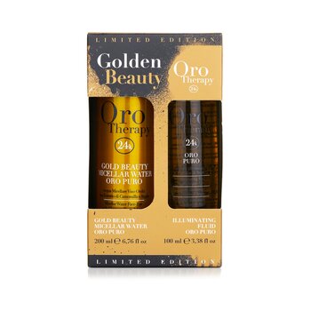 Oro Therapy 24k Golden Beauty Set (Limited Edition): Oro Puro Illuminating Fluid 100ml + Gold Beauty Micellar Water 200ml  2pcs