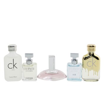 Deluxe Travel Collection: CK One EDT 10ml+CK One Gold EDT 10ml+Eternity EDP 5ml+Eternity Air EDP 5ml+Euphoria EDP 4ml 5pcs
