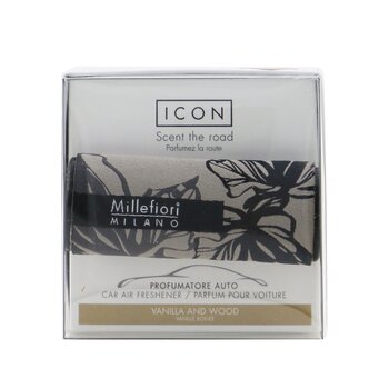 Icon Textile Floral Car Air Freshener - Vanilla & Wood  1pc