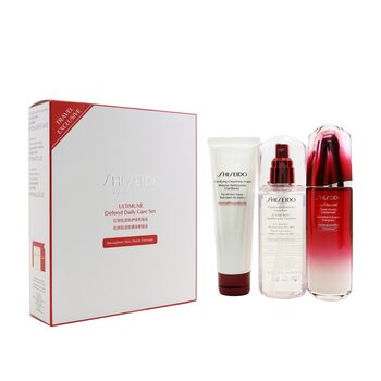 Ultimune Defend Daily Care Set: Ultimune Power Infusing Concentrate 100ml + Clarifying Cleansing Foam 125ml + Treatment Softener Enriched 150ml  3pcs