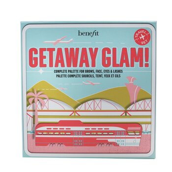 Getaway Glam Complete Palette (Primer + Bronzer + Brow Gel +Highlighter + Mascara + Eyeshadow + 2x Applicator)  -