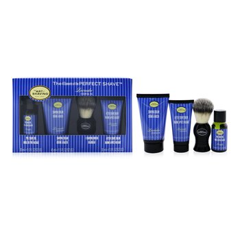 The 4 Elements Of The Perfect Shave 4-Pieces Kit - Lavender: Pre-Shave Oil 30ml + Shaving Cream 45ml + After-Shave Balm 30ml + Shaving Brush 4pcs