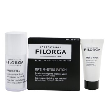 Les Essentials Filorga Set: Optim Eyes 15ml + Meso Mask 15ml + Optim Eyes Patches - 2patches  3pcs