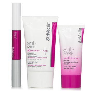 Smart Smoothers Full Size Trio Set: Intensive Moisturizing Concentrate 60ml + Instant Wrinkle Blurring Primer 30ml + Lips Plumping & Vertical Line Treatment 2x5ml  3pcs