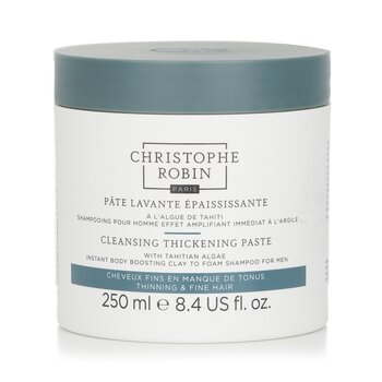 Cleansing Thickening Paste with Tahitian Algae For Men (Instant Body Boosting Clay to Foam Shampoo) - Thinning & Fine Hair  250ml/8.4oz