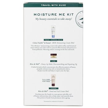 Moisture Me Kit: Creme Fraiche De Beaute 48Hr Moisturising Cream 30ml + Reve De Miel Honey Lip Balm 15g + Reve De Miel Hand & Nail Cream 30ml  3pcs